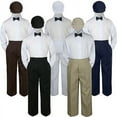 thumbnail image 1 of 4pc Boy Suit Set Navy Blue Bow Tie Baby Toddler Kid Formal Hat Pants S-7, 1 of 2