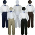 thumbnail image 1 of 4pc Boy Suit Set Royal Blue Bow Tie Baby Toddler Kid Formal Hat Pants S-7, 1 of 2