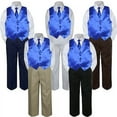 thumbnail image 1 of 4pc Boy Suit Set Royal Blue Necktie Vest Baby Toddler Kid Formal Pants S-7, 1 of 2