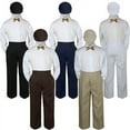 thumbnail image 1 of 4pc Boys Suit Set Gold Bow Tie Baby Toddlers Kids Formal Hat Pants S-7 Wedding, 1 of 2