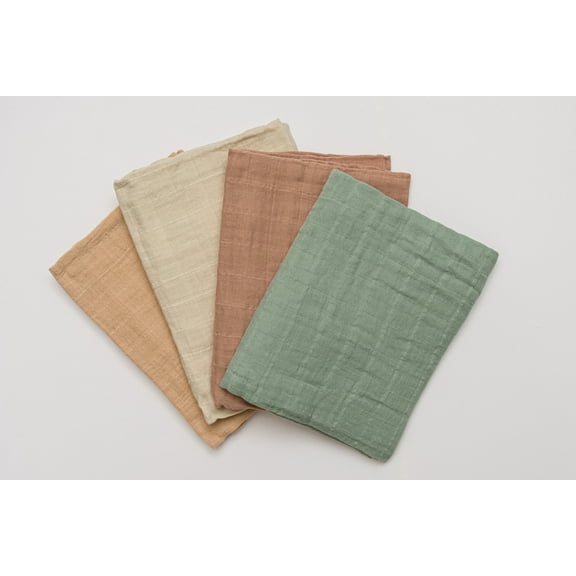 4pc Burp cloth| wash cloth| lovey|Muslin Squares| Bib| bibs| baby girl, baby boy | Newborn|Shower Gift|Swaddle| Organic Cotton |60x60cm
