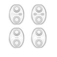thumbnail image 1 of 4pc Car Door Lock Protectors - Universal Silicone Cover for Sedan/SUV/Truck, Shock Absorbing Anti-Scratch Guard Fits Most Vehicles 2010-2025 (White), 1 of 3