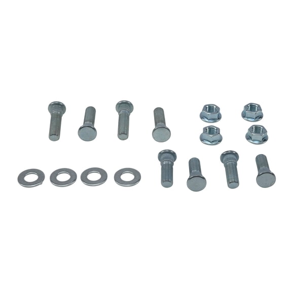4pc Compatible with 2006-2009 Polaris Ranger 700 Hawkeye 300 Sportsman 4x4 Wheel Stud Lug Nut Hardware Assembly Fastener Kit 3/8-24 UNC Thread 1.38" Studs 4/156 ATV Bolt Patterns Sets O