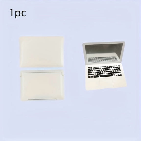 4pc Creative Mini Laptop with Small Mirror Makeup Mirror Touch-Up Mirror Practical Home Decorative Ornament Portable and Foldable Ideal for Carrying Out and About During Outings and Travel