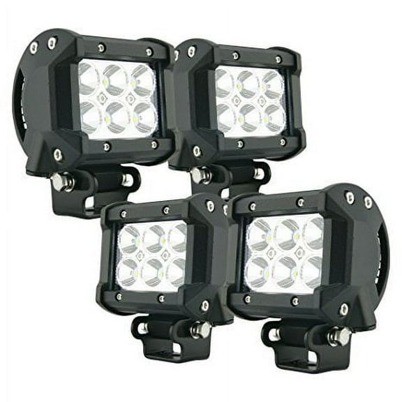 4pc DT MOTO 4' CREE LED Off Road Jeep Light Bar Spot 18W