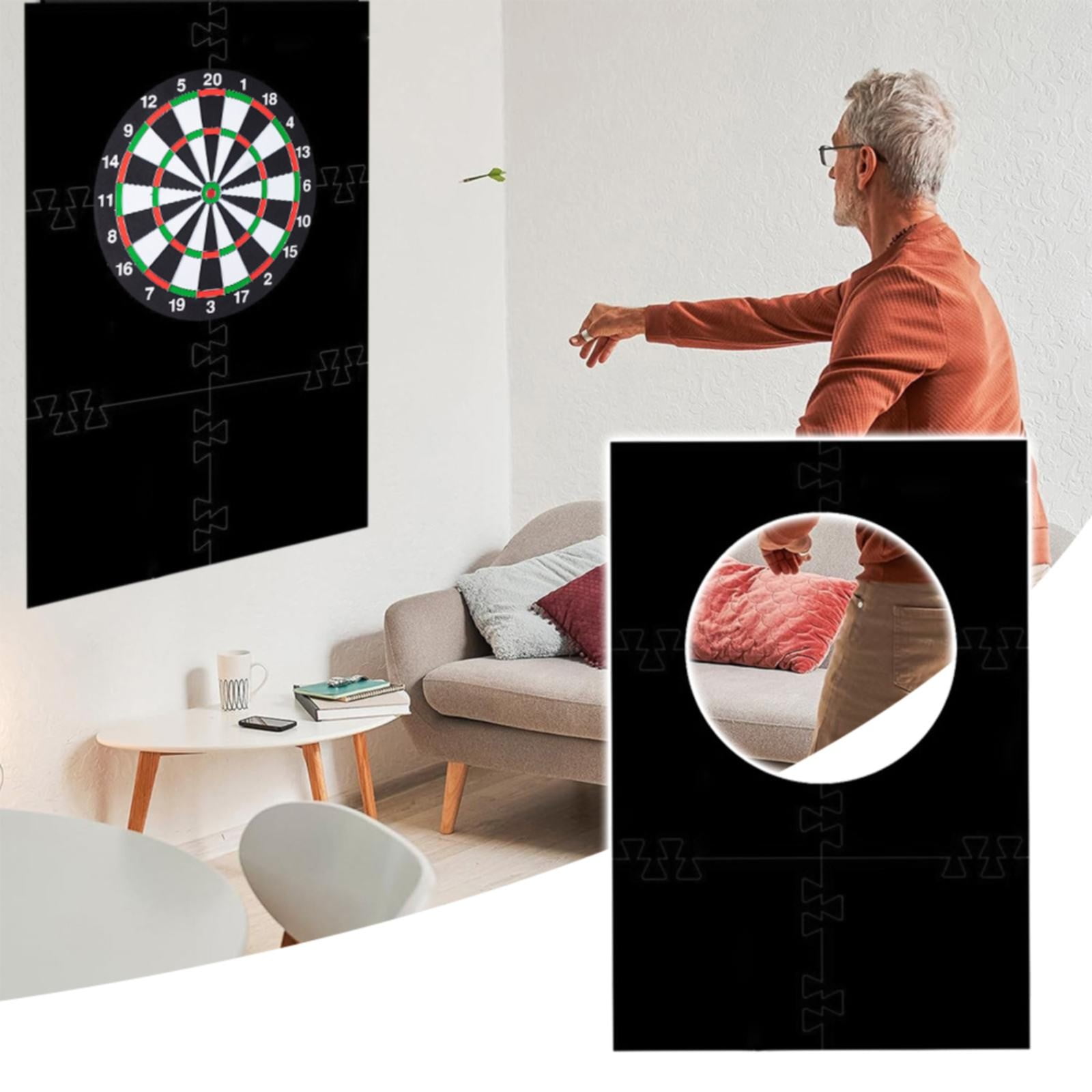 4pc Dartboard Surround Wall Protector Black Red Blue Three Sizes