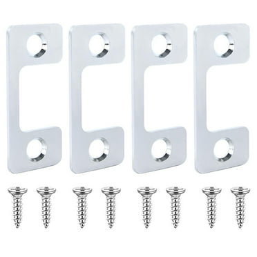4pc Door Strike Plate Adjustable Deadbolt Door Latch Plate Locks with Screws