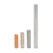 4pc Equal Mass Metal Cylinders Set - Copper, Iron, Aluminum & Zinc - For Studying the Relationship Between Density & Mass - Eisco Labs
