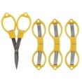 thumbnail image 1 of JubileeYarn Foldy Friends Foldable Scissors TSA Compliant and Portable, Compact, Safe Travel Scissors, Stainless Steel Retractable, Yellow - 4 Units, 1 of 4