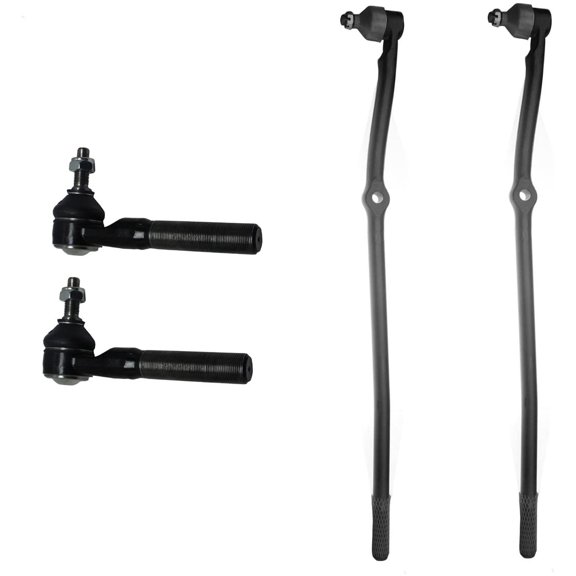 4pc Front Inner Outer Tie Rod Links Driver & Passenger Side for 1998-1999 Dodge Ram 1500 4WD - [1998-1999 Dodge Ram 2500 4x4 DANA 44]
