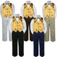 thumbnail image 1 of 4pc Gold Vest  Bow Tie Suit Pants Set Baby Boy Toddler Kid Uniform S-7, 1 of 1