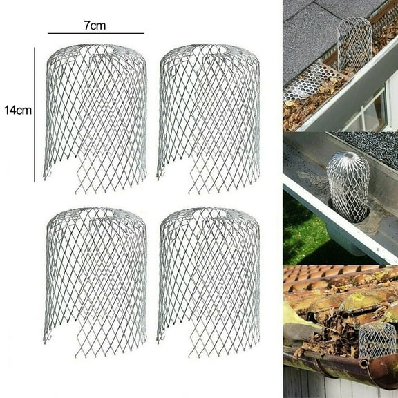 4pc Gutter Screen Leaf Catcher Gutter Guard Aluminum Gutter Guard Anti-Leaf Building Hardware Gutter Guards Downspouts