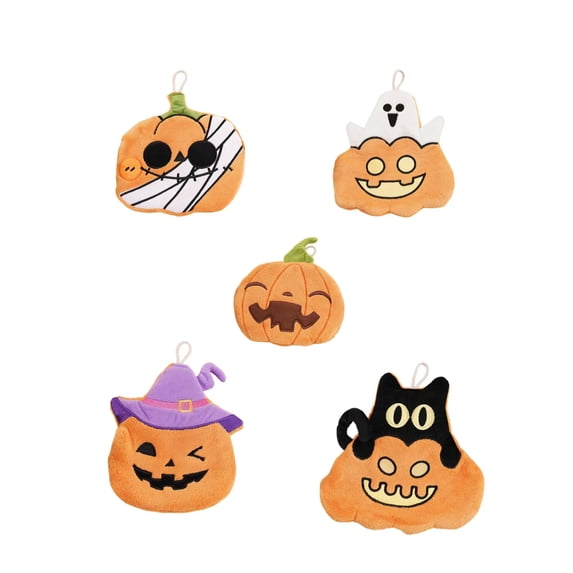 4pc Halloween Ghost Cute Hand Towel with Hanging Loop, Quick Dry Hand, Microfiber Fleece Absorbent Kitchen Towels Decorative for Bathroom Kids Bedroom