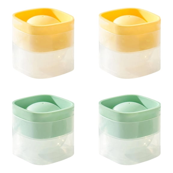 4pc Ice Ball Mold Kitchen Ice Grid Freezer Tray For Daily Use Green