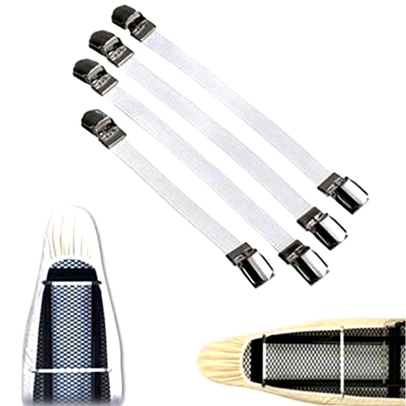 4pc Ironing Board Cover Clip Fasteners Tight Fit Elastic Brace Ties