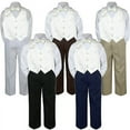thumbnail image 1 of 4pc Ivory Off WhiteVest  Bow Tie Suit Pants Set Baby Boy Toddler Kid Uniform S-7, 1 of 2