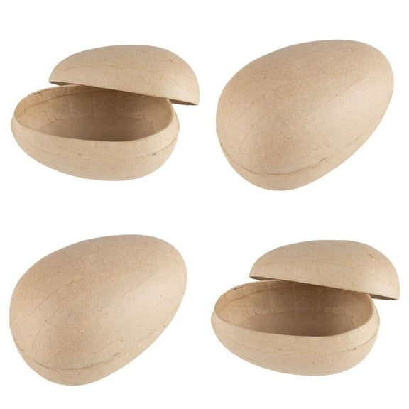 4pc Kraft Paper Mache Egg Boxes - for Easter - Factory Direct Craft