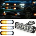 4pc LED Strobe Lights AIF4 for Trucks, Emergency Vehicles Grill Lights Flashing Construction