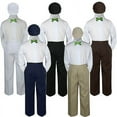 thumbnail image 1 of 4pc Lime Green Neon Bow Tie Party Suit Pants Set Formal Baby Boy Toddler Kid S-7, 1 of 5