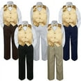 thumbnail image 1 of 4pc Mustard Yellow Vest Bow Tie Suit Pants Set Baby Boy Toddler Kid Uniform S-7, 1 of 1