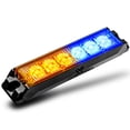thumbnail image 1 of 4pc NanoFlare 5.25" 6-Watt LED Grille Light [SAE Class 1] [72 Flash Patterns] [3-Year Warranty] Surface Mounted Emergency Strobe Light Head - Amber / Blue, 1 of 8
