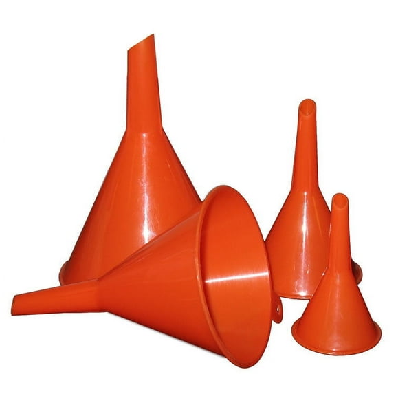 4pc Nesting Automotive Funnel Set For Various Fluids 2" - 4.7"