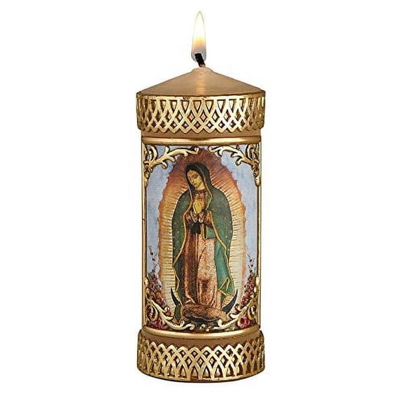 Christian Brands Church Supply Candle, 4.75-Inch, Our Lady of Guadalupe