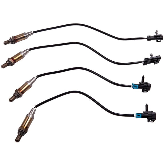 4pc Oxygen Sensor O2 Lambda Probe Set for Chevrolet Silverado Suburban Tahoe GMC Sierra C1500 K1500 Upstream & Downstream, 234-4012 234-4018 9617178 Replacement Parts