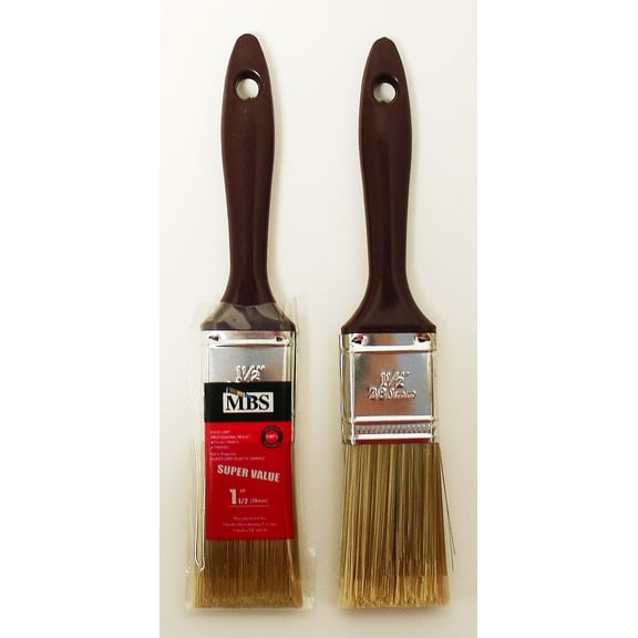 4pc PAINT BRUSH 1.5" 100% POLYESTER FOR ALL PAINTS Value Series