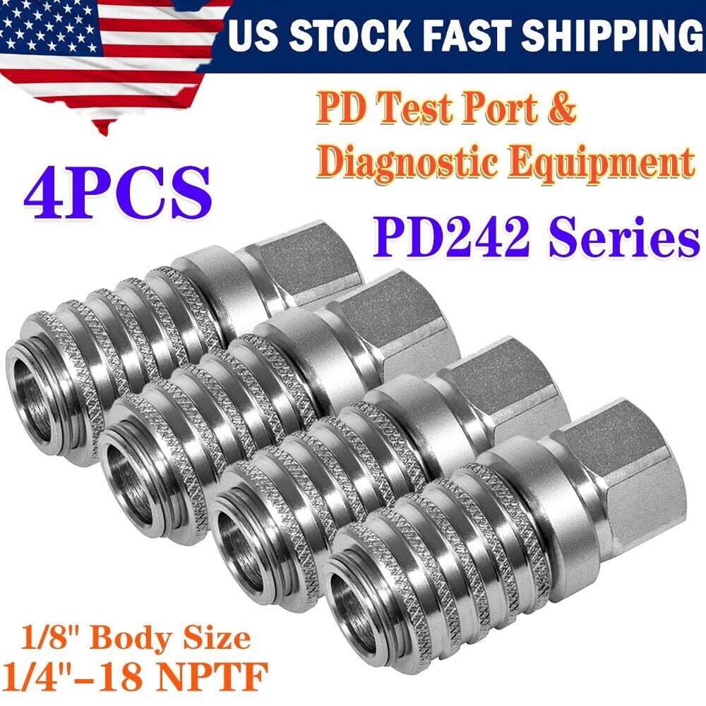 PD242 Quick Coupler For Test Ports – 1/4-18 NPTF, 6000 PSI Hydraulic Diagnostic Coupling