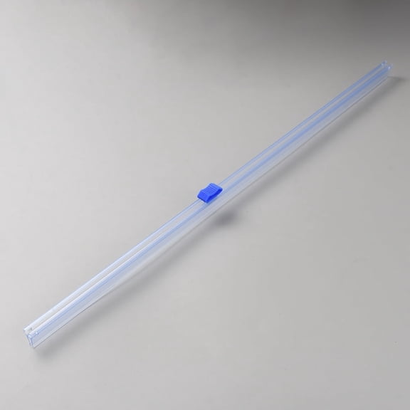 4pc Plastic Reusable Cling Film Slide Cutter for Food Wrap Aluminum Foil and Wax Paper Film Dispenser Blue 430x15x10mm DIY
