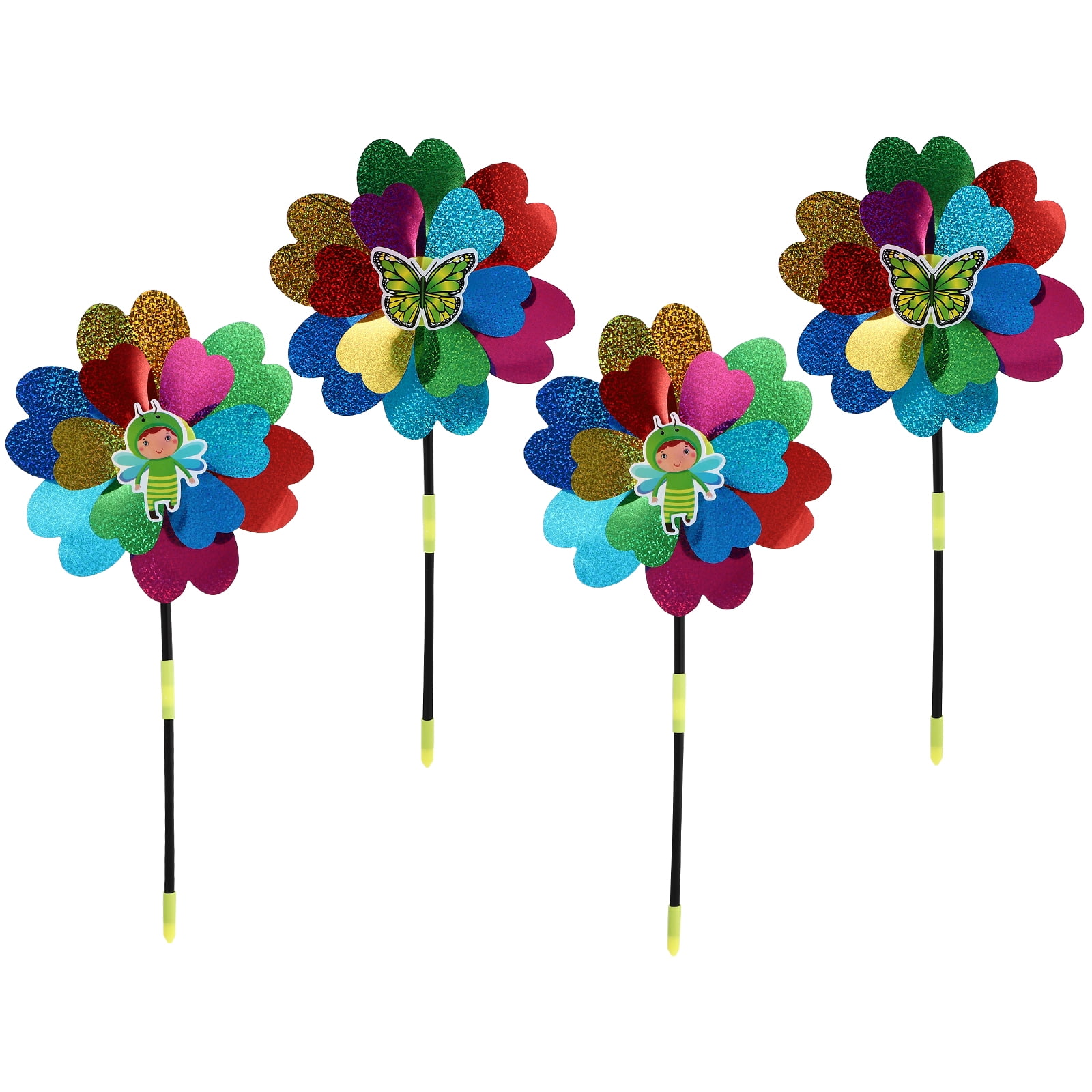 4pc Rainbow Pinwheel DIY Lawn Windmill for Garden Party Decor - Walmart ...