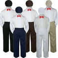 thumbnail image 1 of 4pc Red Ruby Punch Bow Tie Party Suit Pants Set Formal Baby Boy Toddler Kid S-7, 1 of 2