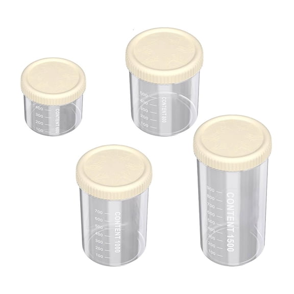 4pc Reusable Kitchen Storage Jars Stackable for Organizing Spices Grains Snacks