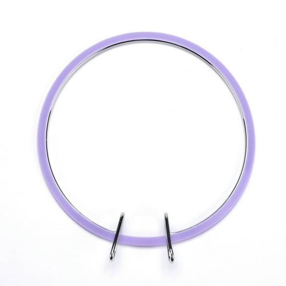 4pc Ring Embroidery Plastic Hoops with Iron Clasp Lilac 206x188x23mm Inner Diameter: 150x168mm DIY