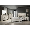 thumbnail image 1 of 4pc Rustic Beige Gray Finish Bedroom Furniture Queen Bed Dresser Mirror Nightstand Set, 1 of 7