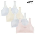 thumbnail image 1 of 4pc Seamless Training Bra for Girls Solid Color Soft Comfortable Breathable Teens Sports Underwear Bras Bras for Tweens Girls Multicolor 15Y, 1 of 9