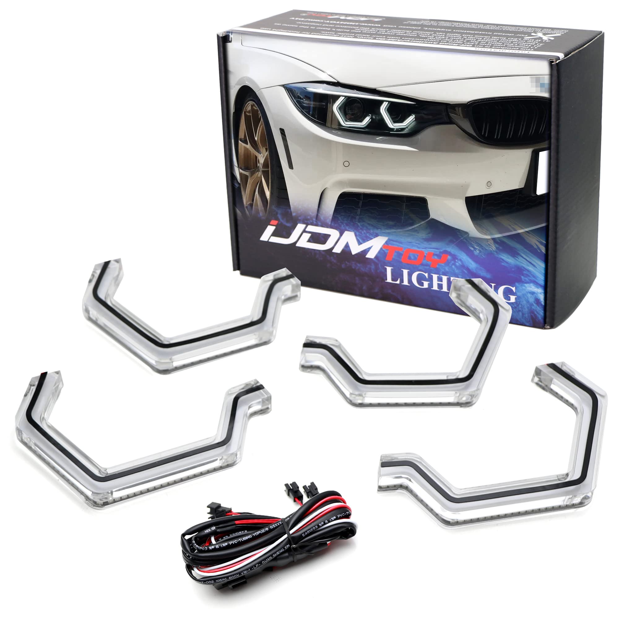 4pc Set 7000K Xenon White Hexagon Shape Iconic MPerformance Vision LED