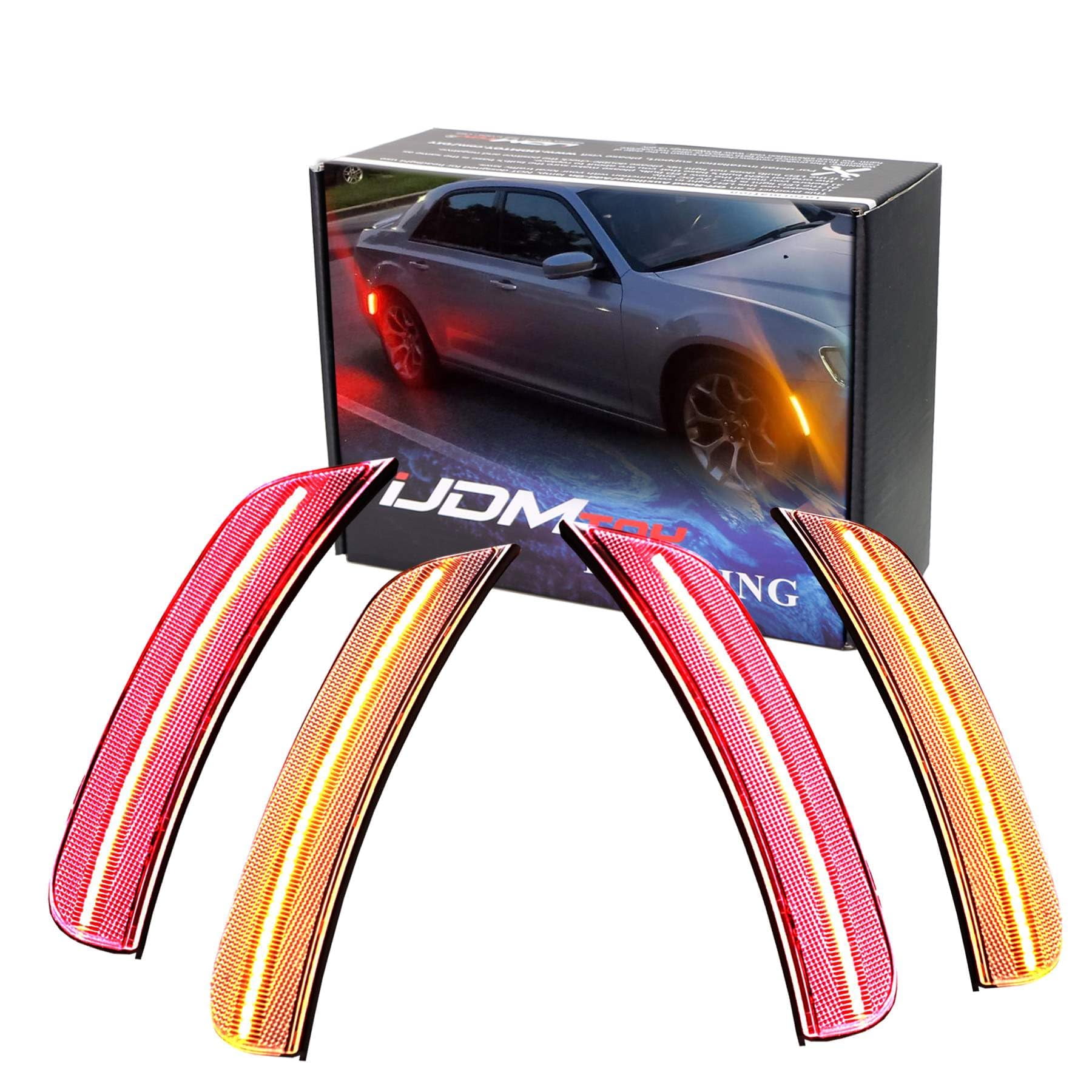 4pc Set Semi-Clear Lens Front/Back Full LED Side Marker Lights For 2017 ...