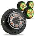 thumbnail image 1 of 4pc SnakeEye III AMBER GREEN LED Hideaway Strobe Light [SAE Class 1] [IP67 Waterproof] [72 Flash Modes] [Multi Units Sync-able] [Steady Override] Emergency Strobe Lights For Vehicles, 1 of 8