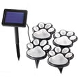thumbnail image 1 of 4pc Solar Powered LED Dog Paw Print Garden Lights - Weatherproof Outdoor Decor for Pet Lovers, 1 of 6
