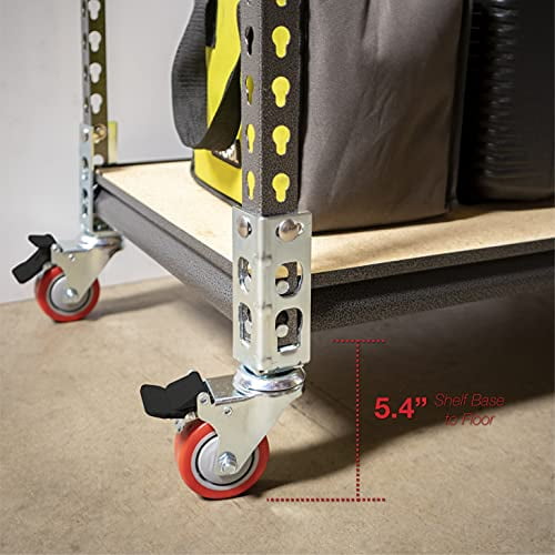 4pc - Storage Rack Caster Wheels (Adapts to Boltless Self Locking ...
