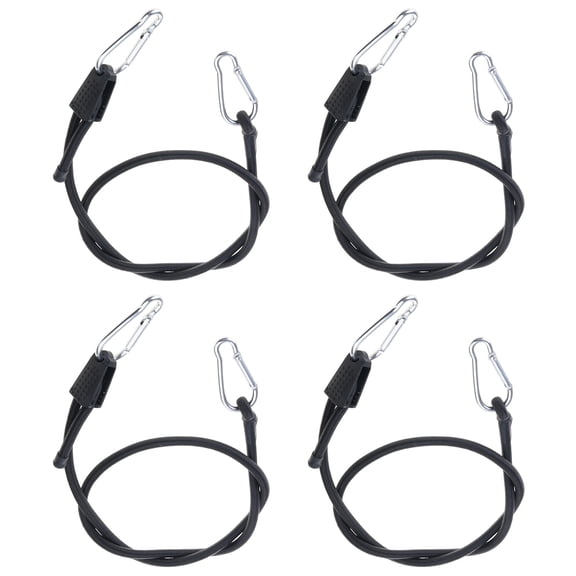 4pc Strong Adjustable Bungee Cords Super Elastic Motorcycle Tie Down Straps Easy to Use For Outdoor Cargo Securing