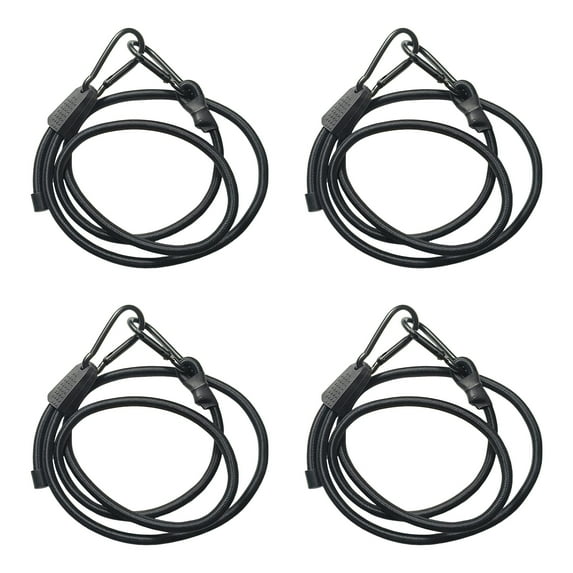 Pack Of 4 Strong Elastic Straps Adjustable Motorcycle Bungee Cords Easy to Use for Outdoor Camping Cargo Tie Downs