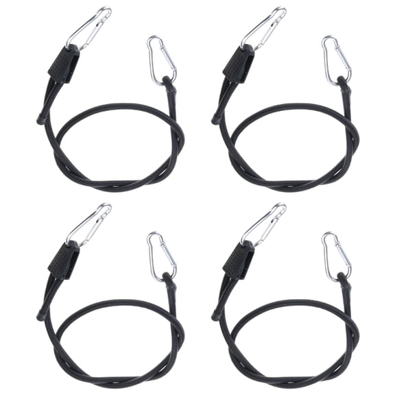 4pc Strong Adjustable Bungee Cords Super Elastic Motorcycle Tie Down Straps Easy to Use For Outdoor Cargo Securing