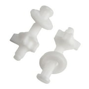 4pc Toilet Seat Repair Kit Hinge Bottom Fitting Bolt Screw White Plastic Bolt And Nut With Stainless Steel Washer Compatible With Kohler, Bemis, American Standard And Toto Toilet For Bathroom