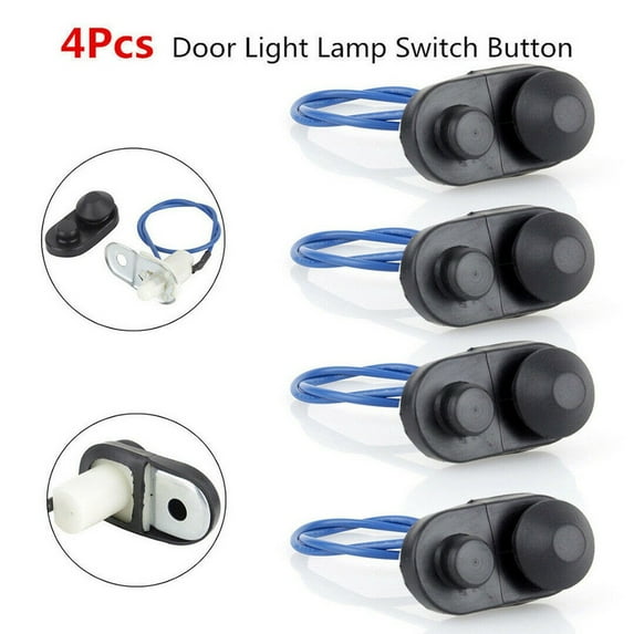 4pc Universal Car Interior Door Courtesy Light Lamp Switch Button