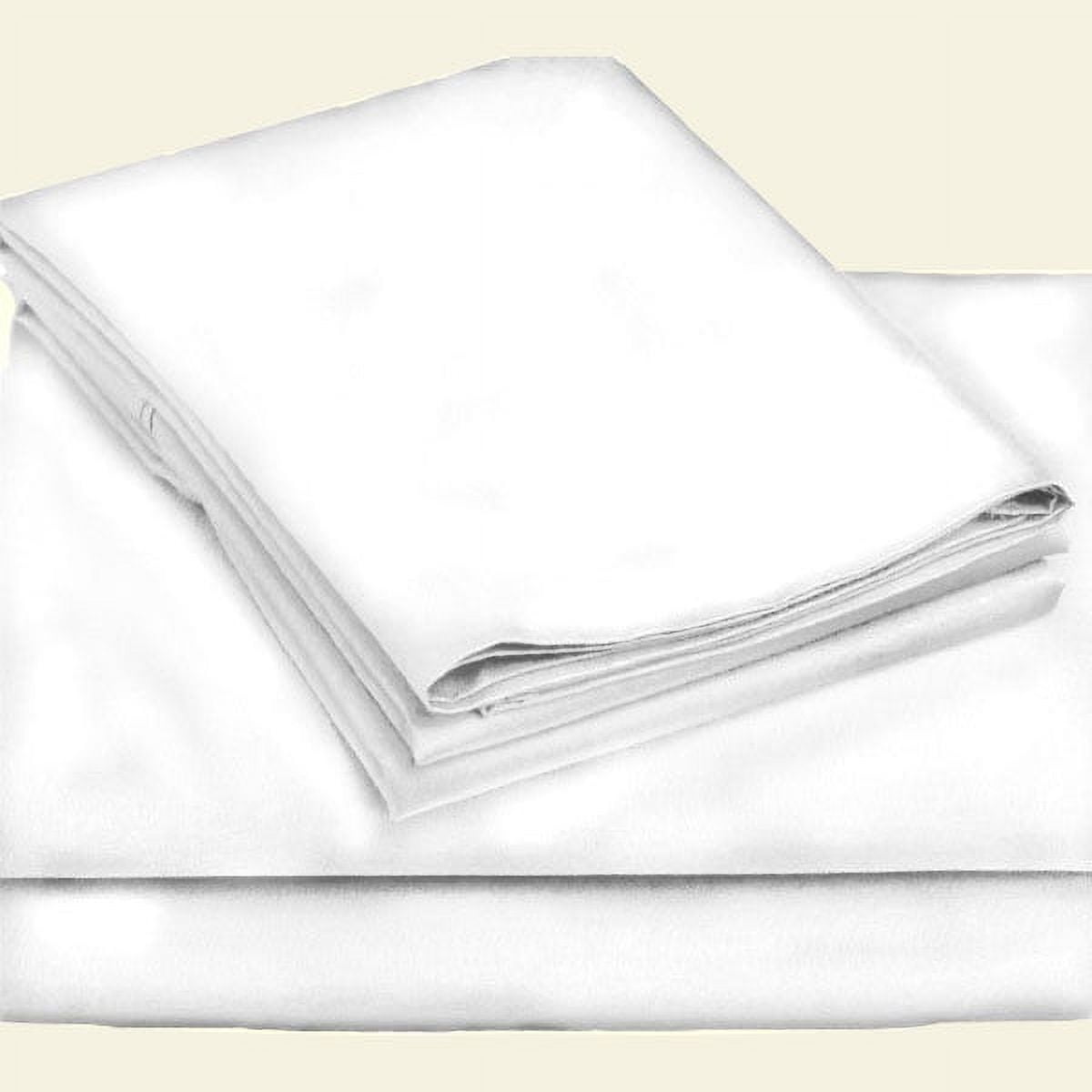 4pc White Solid Color California King Bedding Sheets Set