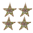 thumbnail image 1 of 4pc Woven Jute Star-Shaped Ornaments - for Christmas Decor - Factory Direct Craft, 1 of 5