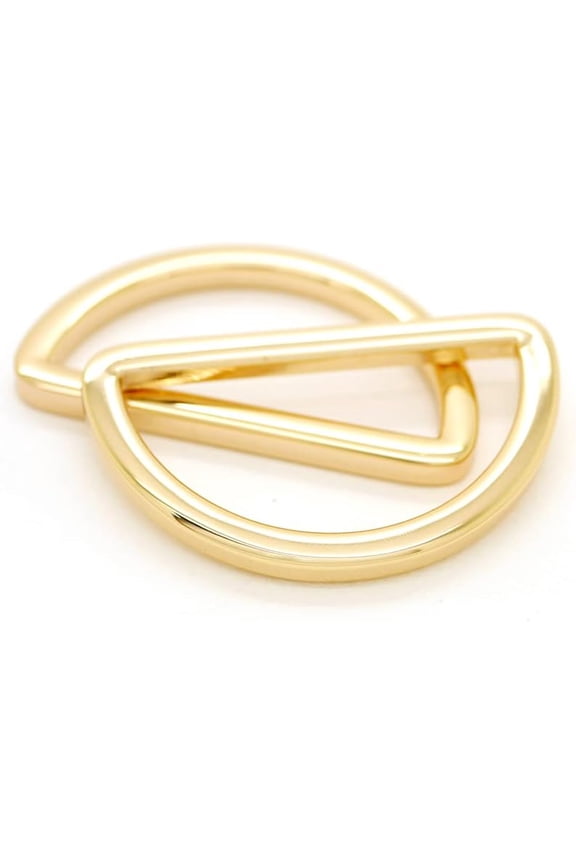 4pcs 1-1/2 inches D Rings Purse Loop Quality Plating Flat Metal D-Ring for Craft Purse Making Accessories SC79 (1 1/2 Inches, Gold)